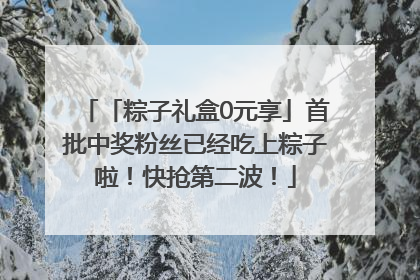 「粽子礼盒0元享」首批中奖粉丝已经吃上粽子啦！快抢第二波！