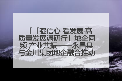 「强信心 看发展·高质量发展调研行」地企同频 产业共振——永昌县与金川集团地企融合推动重大项目建设