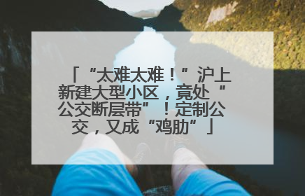 “太难太难！”沪上新建大型小区，竟处“公交断层带”！定制公交，又成“鸡肋”