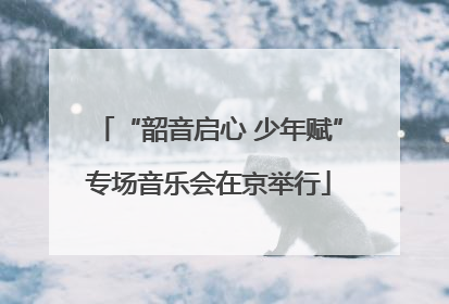 “韶音启心 少年赋”专场音乐会在京举行