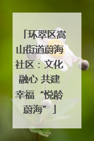 环翠区嵩山街道蔚海社区：文化融心 共建幸福“悦龄蔚海”