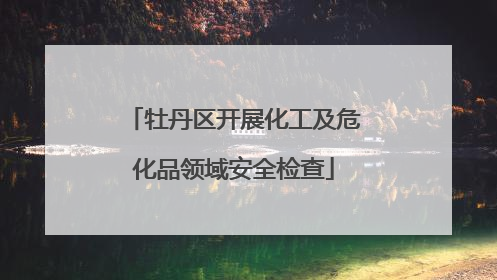 牡丹区开展化工及危化品领域安全检查