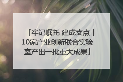 牢记嘱托 建成支点丨10家产业创新联合实验室产出一批重大成果