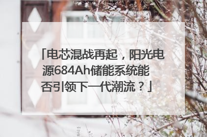 电芯混战再起，阳光电源684Ah储能系统能否引领下一代潮流？