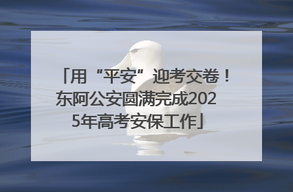 用“平安”迎考交卷！东阿公安圆满完成2025年高考安保工作