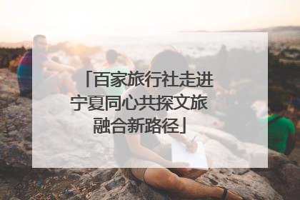 百家旅行社走进宁夏同心共探文旅融合新路径