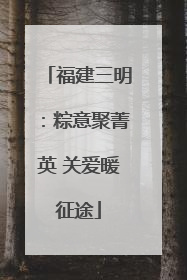 福建三明：粽意聚菁英 关爱暖征途