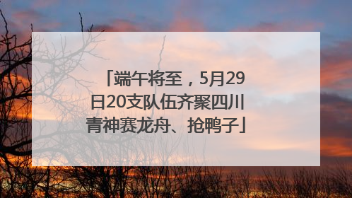 端午将至，5月29日20支队伍齐聚四川青神赛龙舟、抢鸭子