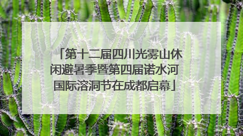 第十二届四川光雾山休闲避暑季暨第四届诺水河国际溶洞节在成都启幕