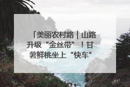 美丽农村路｜山路升级“金丝带”！甘薯鲜桃坐上“快车”，开去大市场