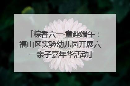 粽香六一·童趣端午：福山区实验幼儿园开展六一亲子嘉年华活动