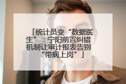 统计员变“数据医生”：宁阳前置纠错机制让审计报表告别“带病上岗”