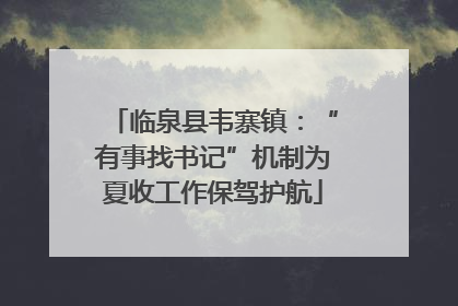 临泉县韦寨镇：“有事找书记”机制为夏收工作保驾护航