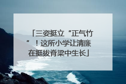 三姿挺立“正气竹”！这所小学让清廉在挺拔脊梁中生长