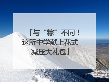 与“粽”不同！这所中学献上花式减压大礼包