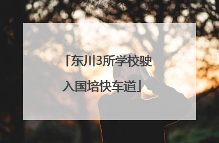 东川3所学校驶入国培快车道