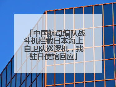 中国航母编队战斗机拦截日本海上自卫队巡逻机，我驻日使馆回应