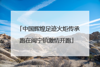 中国辉煌足迹火炬传承跑在闽宁镇激情开跑