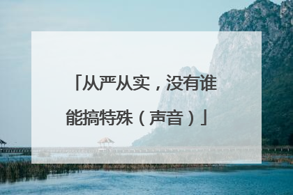 从严从实，没有谁能搞特殊（声音）