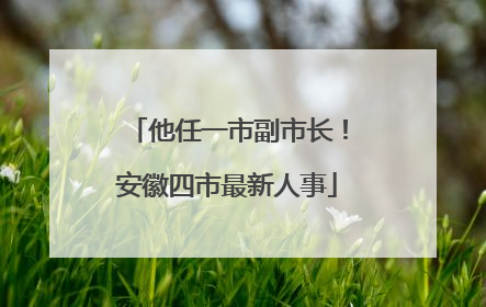 他任一市副市长！安徽四市最新人事