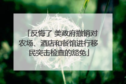反悔了 美政府撤销对农场、酒店和餐馆进行移民突击检查的豁免