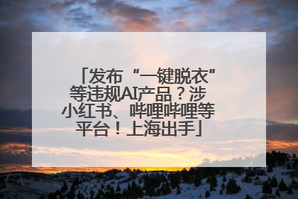 发布“一键脱衣”等违规AI产品？涉小红书、哔哩哔哩等平台！上海出手