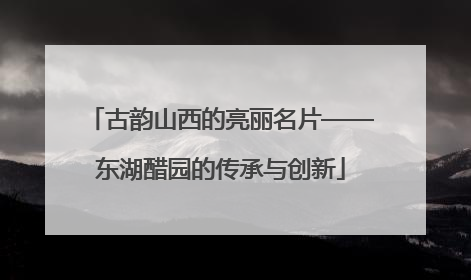 古韵山西的亮丽名片——东湖醋园的传承与创新