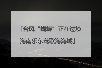 台风“蝴蝶”正在过境海南乐东莺歌海海域