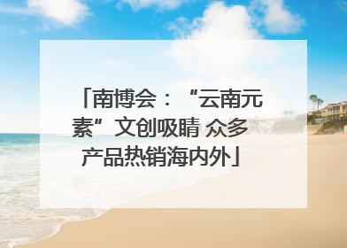 南博会：“云南元素”文创吸睛 众多产品热销海内外