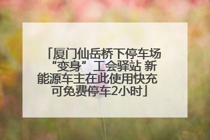 厦门仙岳桥下停车场“变身”工会驿站 新能源车主在此使用快充 可免费停车2小时