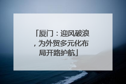 厦门：迎风破浪，为外贸多元化布局开路护航