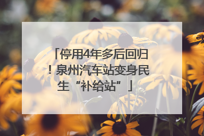 停用4年多后回归！泉州汽车站变身民生“补给站”