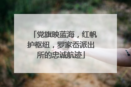 党旗映蓝海，红帆护枢纽，罗家岙派出所的忠诚航迹