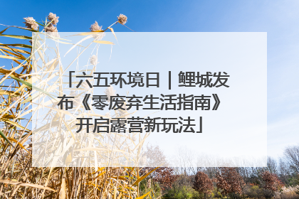 六五环境日｜鲤城发布《零废弃生活指南》开启露营新玩法