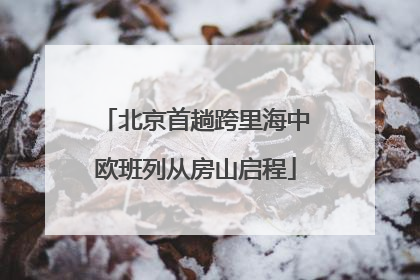 北京首趟跨里海中欧班列从房山启程