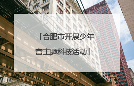 合肥市开展少年宫主题科技活动