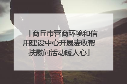 商丘市营商环境和信用建设中心开展麦收帮扶慰问活动暖人心
