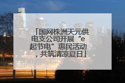 国网株洲天元供电支公司开展“e起节电”惠民活动，共筑清凉夏日