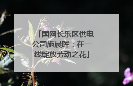 国网长乐区供电公司施晨晖：在一线绽放劳动之花