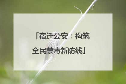 宿迁公安：构筑全民禁毒新防线