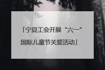 宁夏工会开展“六一”国际儿童节关爱活动