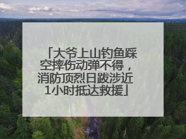 大爷上山钓鱼踩空摔伤动弹不得，消防顶烈日跋涉近1小时抵达救援