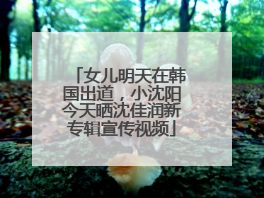 女儿明天在韩国出道，小沈阳今天晒沈佳润新专辑宣传视频