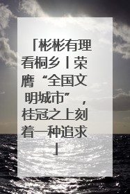 彬彬有理看桐乡丨荣膺“全国文明城市”，桂冠之上刻着一种追求