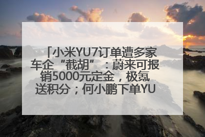 小米YU7订单遭多家车企“截胡”：蔚来可报销5000元定金，极氪送积分；何小鹏下单YU7，喊话雷军早点交付