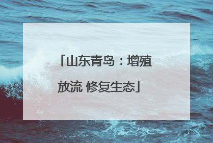 山东青岛：增殖放流 修复生态