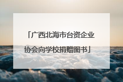 广西北海市台资企业协会向学校捐赠图书