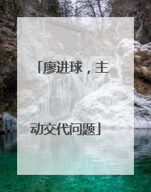 廖进球，主动交代问题