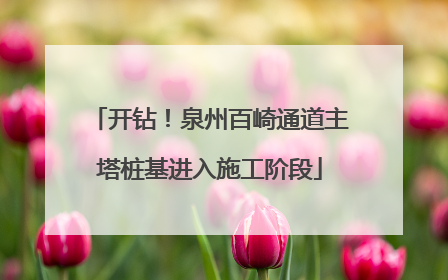 开钻！泉州百崎通道主塔桩基进入施工阶段