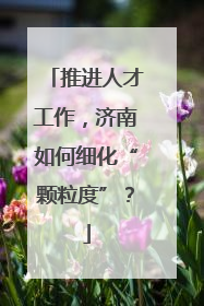 推进人才工作，济南如何细化“颗粒度”？